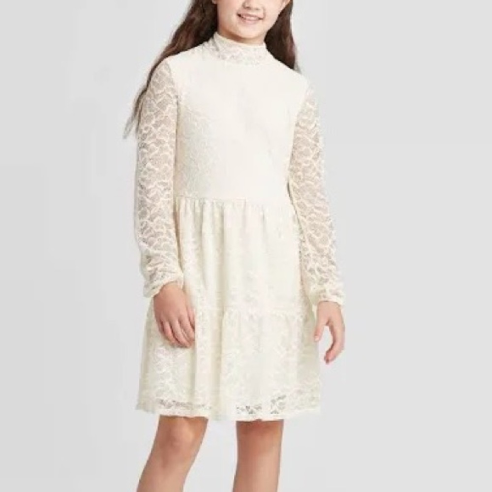 Art Class Cream Lace Dress Medium 7/8 Cotillion